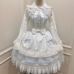 Фартук (хлопок) в стиле Lolita JSK, женский, декоративные банты, несколько размеров