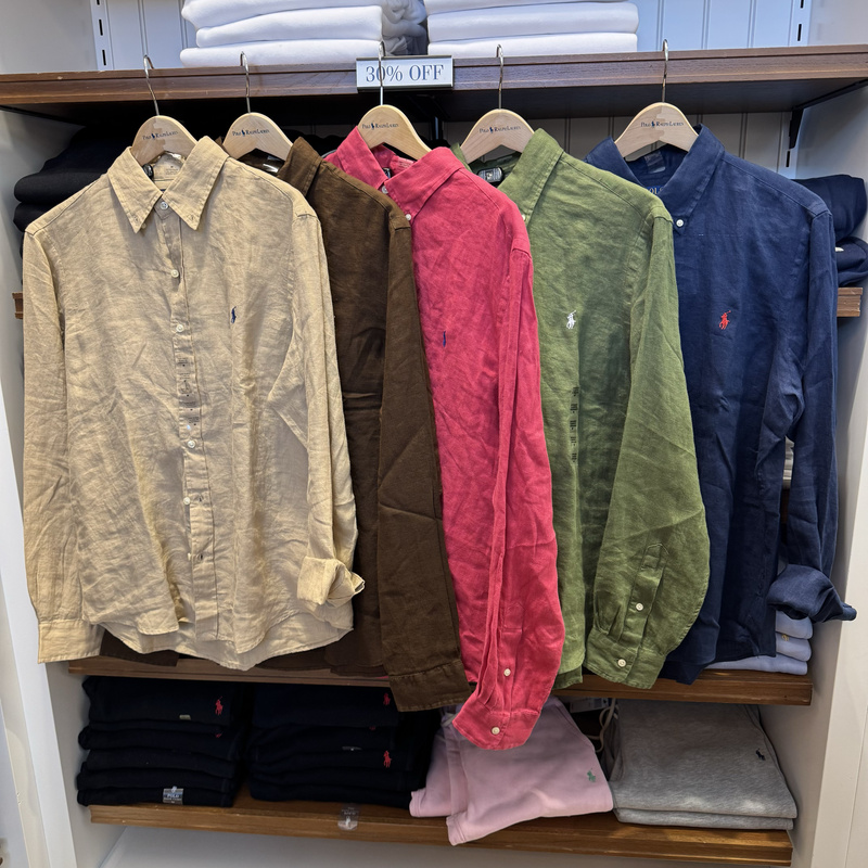 Polo Ralph Lauren Men's Spring and Summer Linen Embroidered Horse Logo Breathable and Comfortable Long-Sleeved Shirt Polo Ralph Lauren Men's Spring and Summer Linen Embroidered Horse Logo Breathable and Comfortable Long-Sleeved Shirt