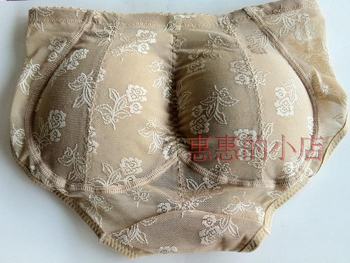Authentic Lingzhi Triangle Low-Rise Padded Butt-Lifting Panties, Sexy and Plump Buttocks, Padded, Thickened, Breathable, Removable