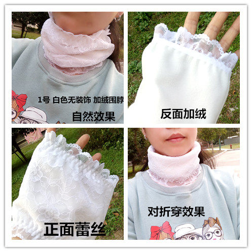 Sweet and American style in Europe and America 100 lapped with thickened and velvety neck sleeve head retro lace warm and false collar