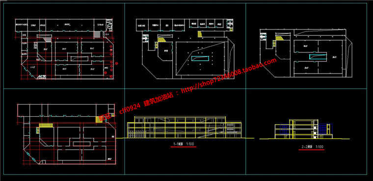 NO01054博物文化中心展览建筑含su模型cad图纸效果图-13