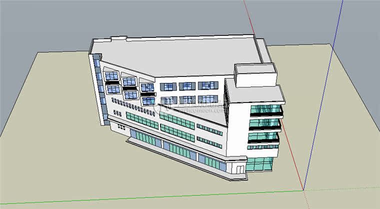 JZ065办公楼设计办公cad 办公SU模型 办公楼施工图 效果图-7