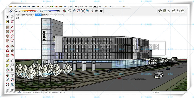 TU00826学校办公建筑科研中心技术方案设计文本+cad+su-7