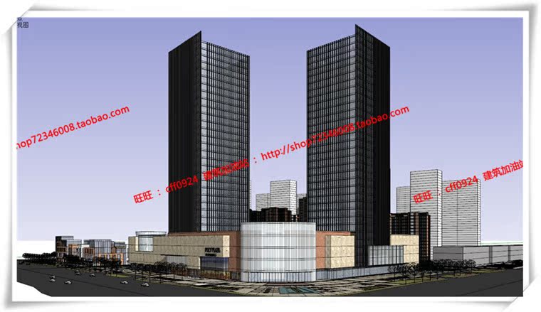 JZ205保利商业广场/中标项目SU模型+cad图纸+效果图+文本ppt-5