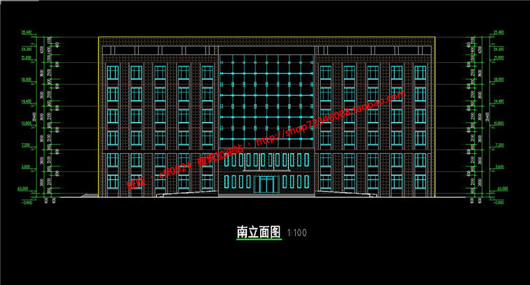 NO01370多层现代办公楼方案图纸cad总图平立剖效果图及psd排版-9