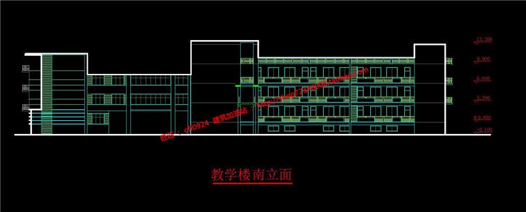 NO01365高校十二班小学建筑方案设计cad图纸效果图排版PSD-12