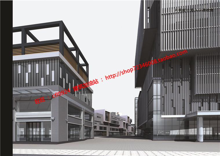NO01811商业街区步行街办公酒店影院商场方案cad图纸su模型...-12