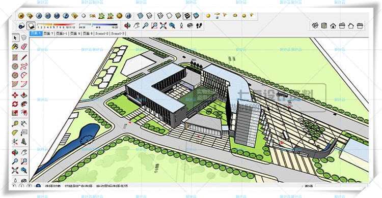 TU00826学校办公建筑科研中心技术方案设计文本+cad+su-8