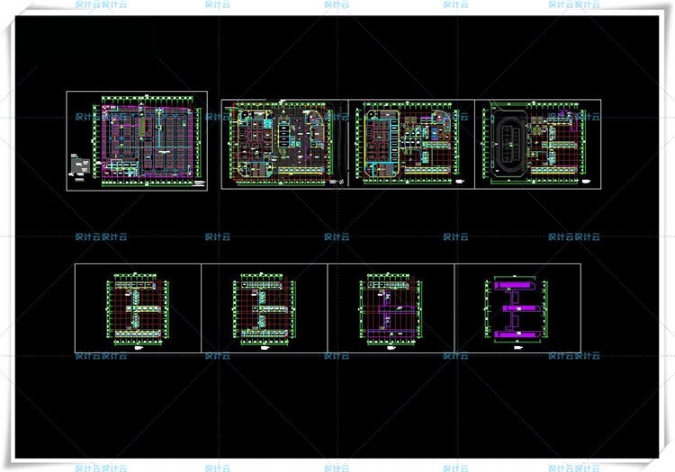 TU00977小学规划与建筑设计方案cad平总平图+SU模型-7