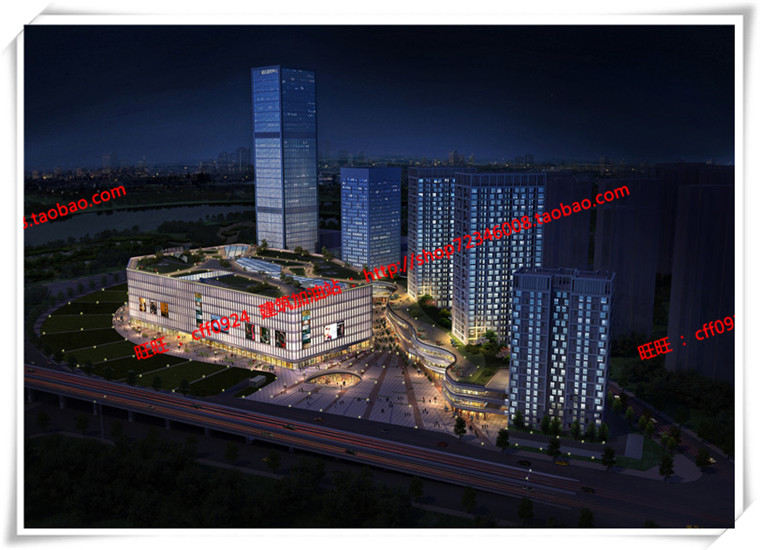 JZ213盛达国贸商业/商业综合体cad图纸+su+效果图+ppt文本-4