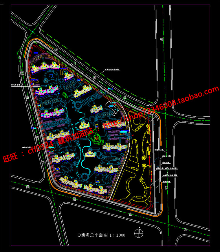 NO00027居住区规划小区规划建筑方案设计cad图纸平立剖效果图-10