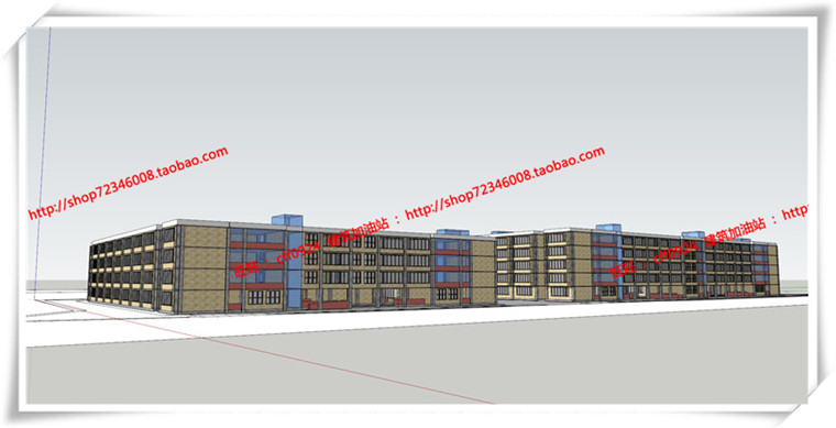 JZ255上海一村中小学/学校建筑设计cad图纸+su模型-6