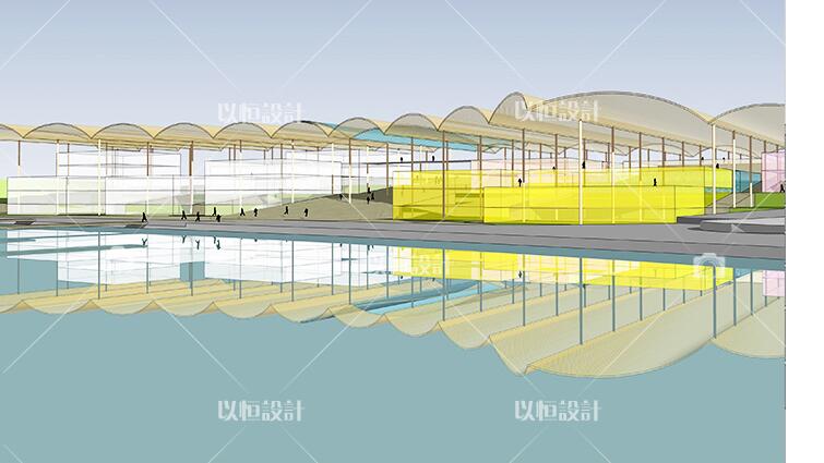 YH02156妇女儿童活动中心SU模型滨海公共空间深化方案-6