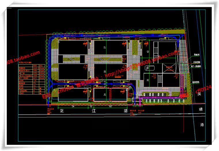 JZ092办公园区2种方案设计办公区厂房SU模型+cad总图+效果图-33