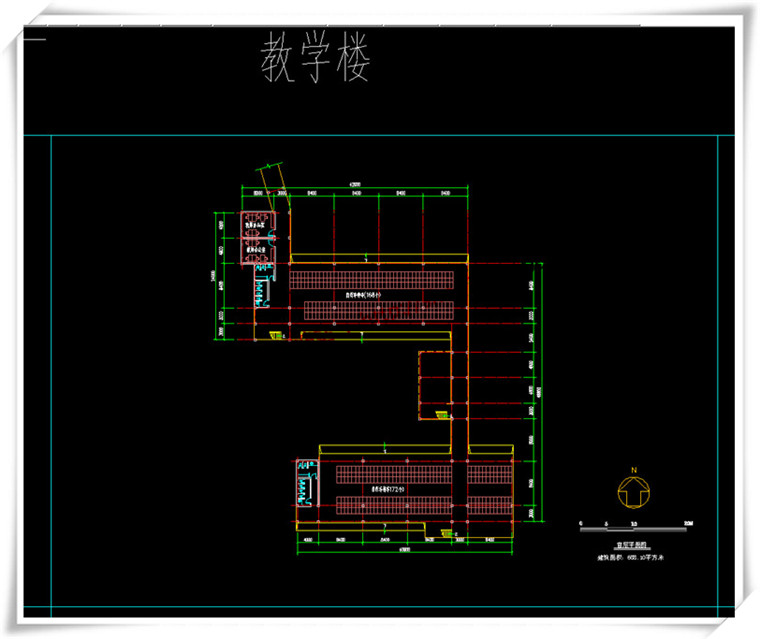 JZ256三林三所公建学校小学cad平立总图+su模型+cad图纸+效果图-20