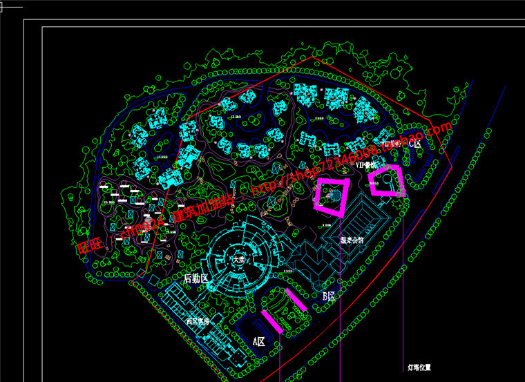 NO00527项目设计度假中心公建酒店方案设计su模型+cad图纸+效...-7