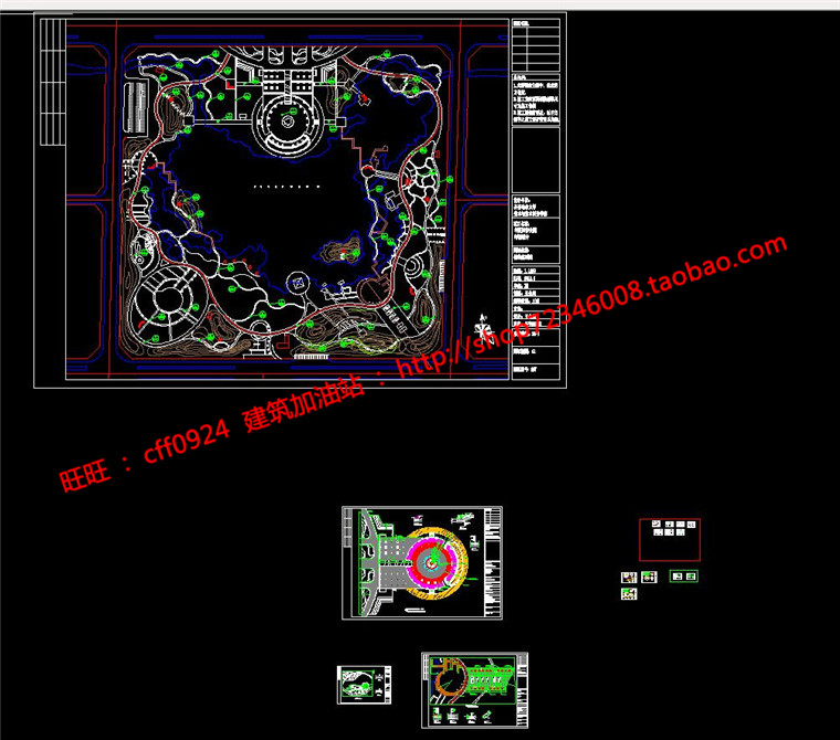 NO01891公园文化景观大型广场水景绿化园林cad施工图psd效果-20