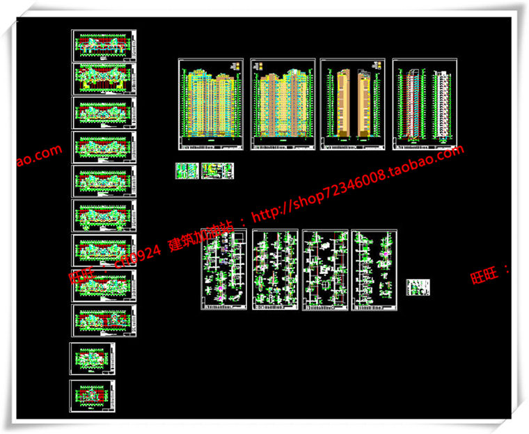 JZ277小区高层住宅比较齐全cad图纸、SU模型、草图模型、效...-26