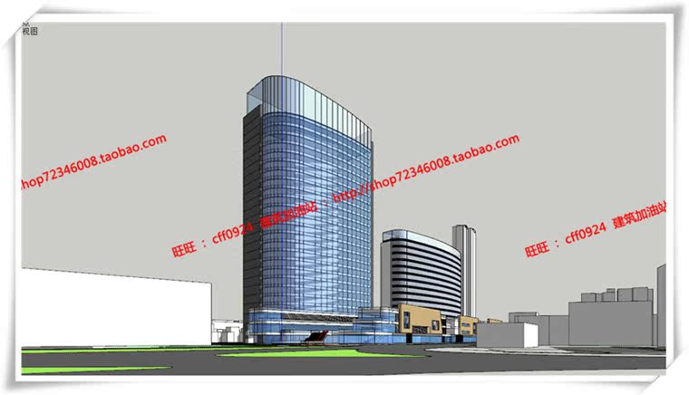 JZ231商业综合体中标项目SU模型+cad图纸+效果图+方案文本-10
