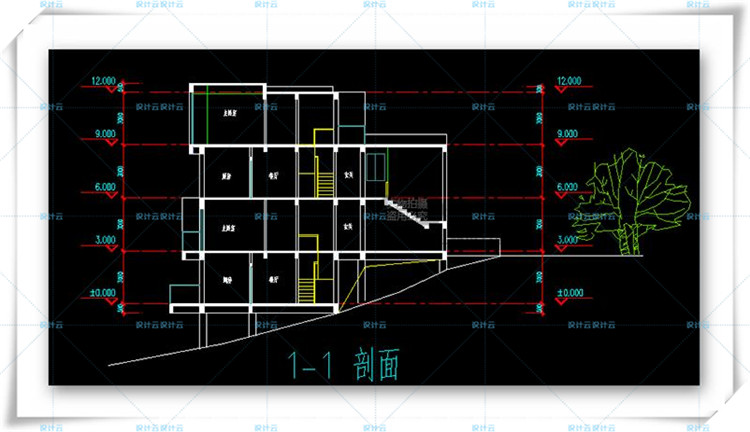 TU00839现代花园住宅别墅三层联排su+cad平立剖+max+效果图-12