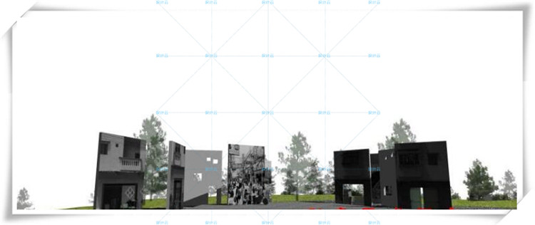 TU00421纪念性文化历史公园怀旧文广场CAD园建SU模型景观-5