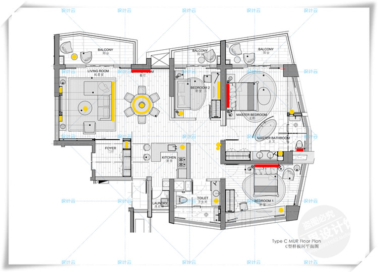 TU01177新加坡SCDA南京涵碧楼酒店 CAD施工图+效果图+软装+物料-7