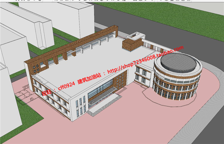 NO02051厂区食堂餐厅建筑方案设计学生设计cad图纸su模型效...-4