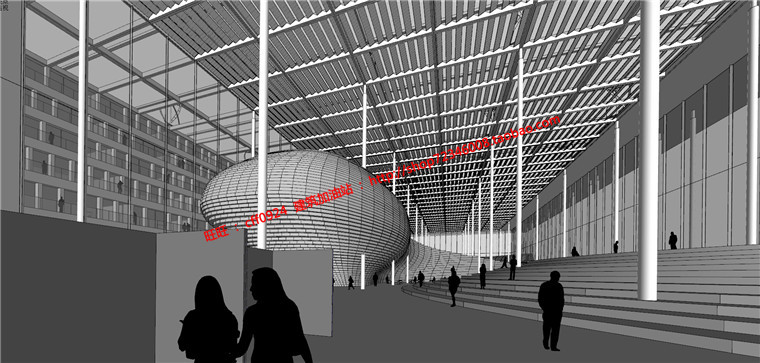 NO00682人才活动中心俱乐部会议中心cad建筑方案效果图SU模型-14