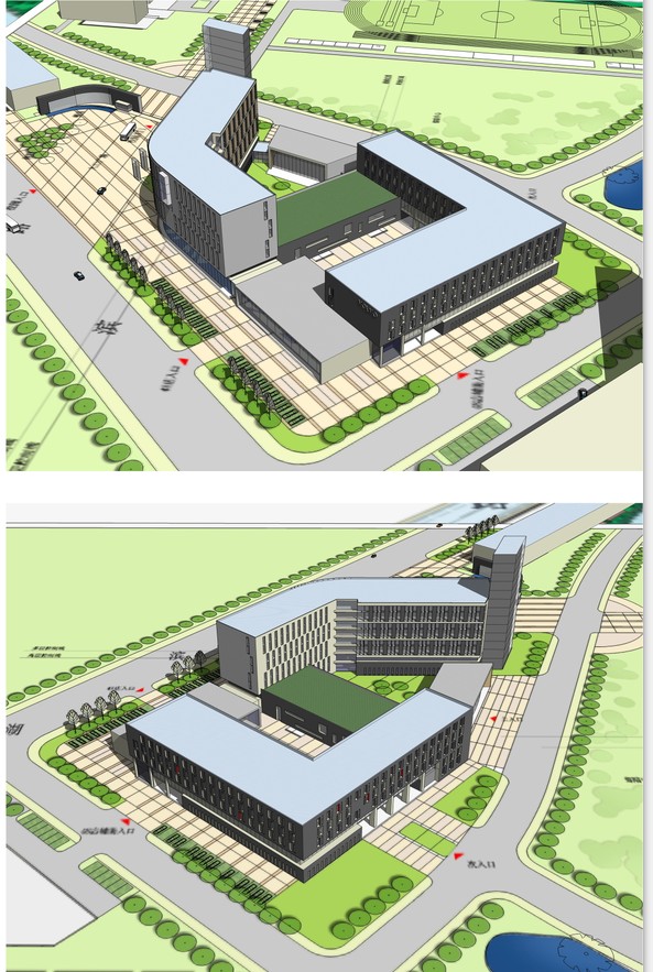 DB03385大学学校实训楼、办公楼单体设计文本及CAD、SU模型-7