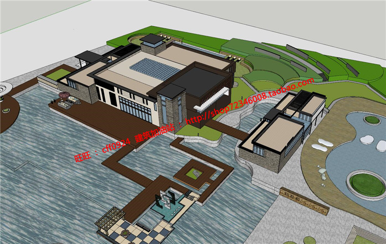 NO01141会所景观高档景观方案设计su模型cad图纸lumion效果图-10