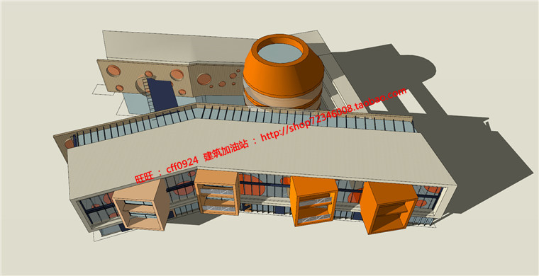 NO002479班幼儿园建筑方案设计cad图纸+su模型+效果图-6