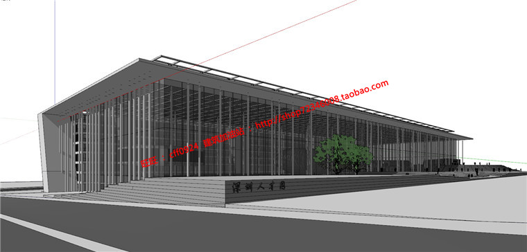 NO00682人才活动中心俱乐部会议中心cad建筑方案效果图SU模型-7