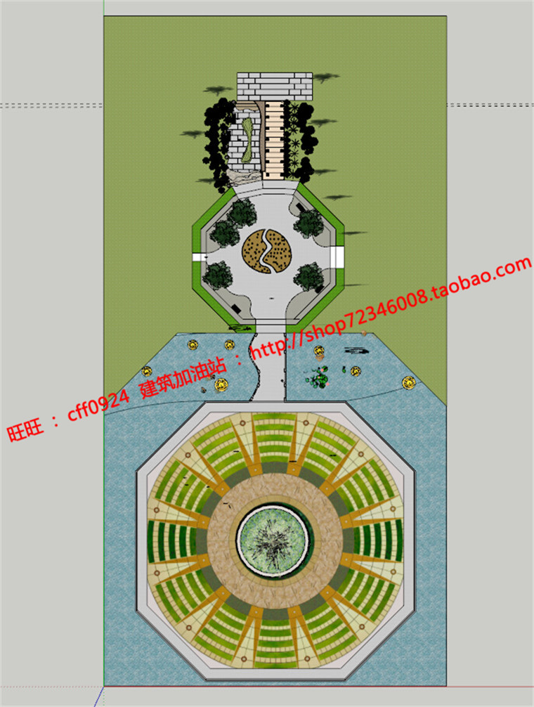 NO00676su景观广场设计模型cad方案图纸-6