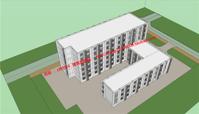 NO01776办公综合教学楼学校含cad图纸su模型lumion效果图-6