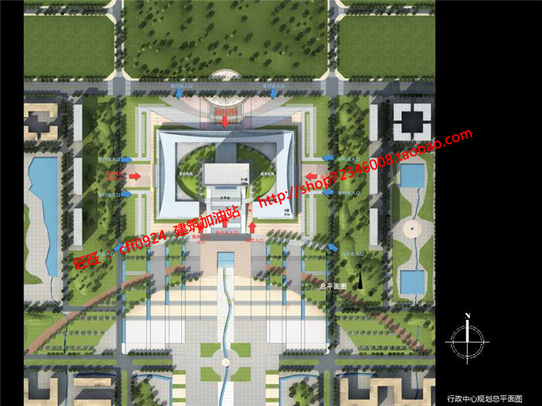 NO01697高层现代行政办公楼设计cad总图平面su模型文本jpg效...-21