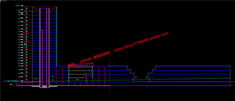 NO00619sketchup+cad图纸源文件商业办公写字楼购物商业街-15