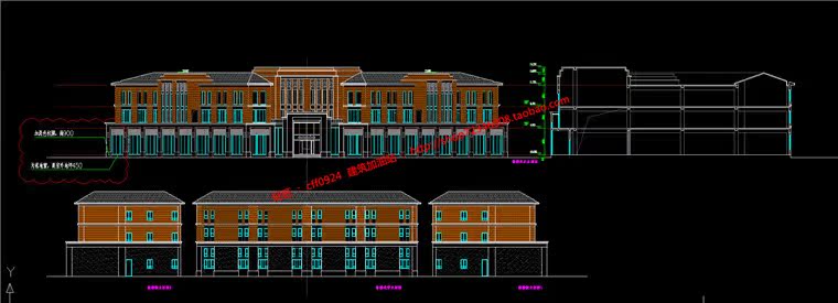 NO00147售楼处会所建筑方案设计su模型+cad图纸+效果图-11