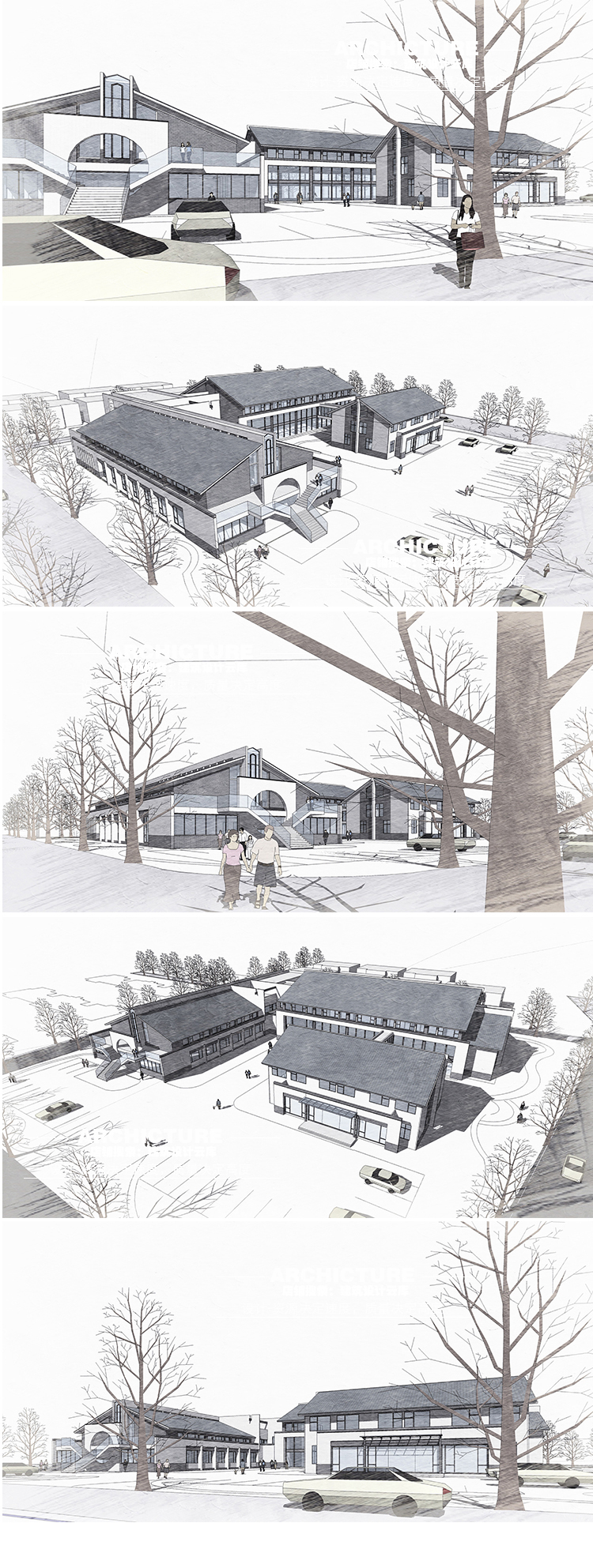 TU03007现代新中式/社区售楼处/配套用房/会所/su模型/cad-2