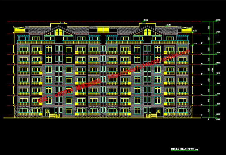 NO001689层住宅楼设计小高层住宅SU模型+CAD图纸+效果图建筑...-13