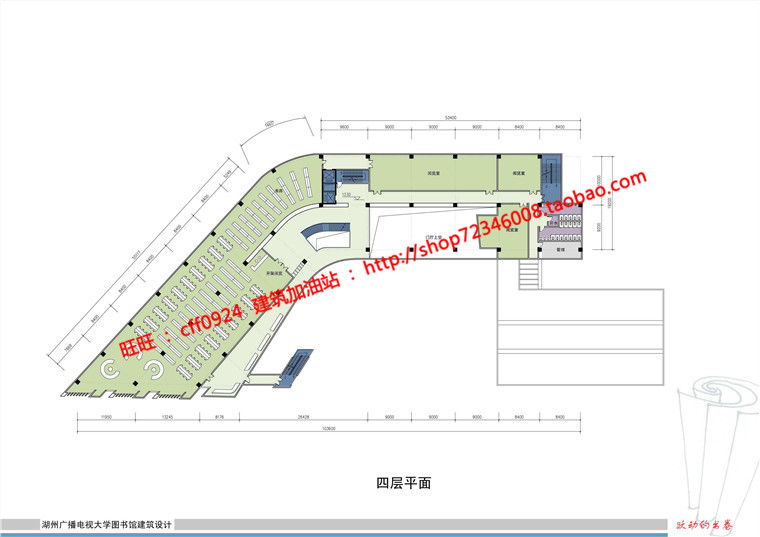 NO01277现代图书馆建筑方案设计多层教育建筑cad图纸效果图s...-20