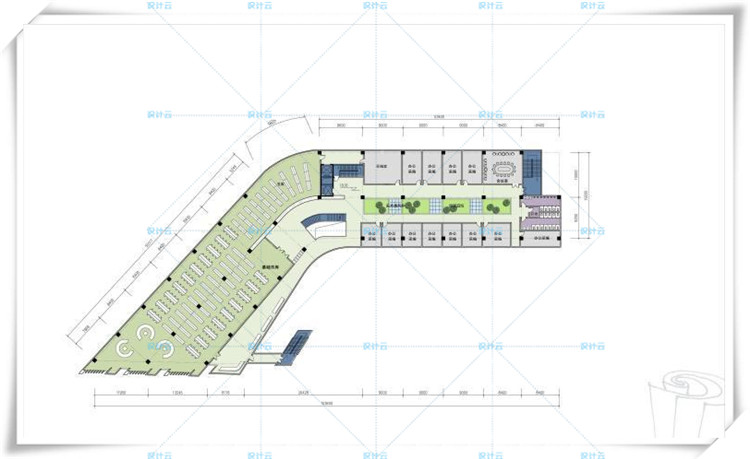 TU0016310套大学图书馆建筑cad及文本、su精选模型加效果图-10