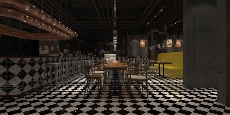ZZ0230精品餐饮工装室内装修设计CAD施工图纸效果图案例作...-12