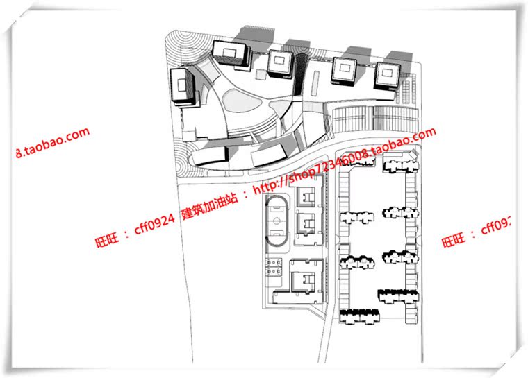 JZ211 福州商业项目办公酒店公寓SU模型/sketchup+cad图纸-7