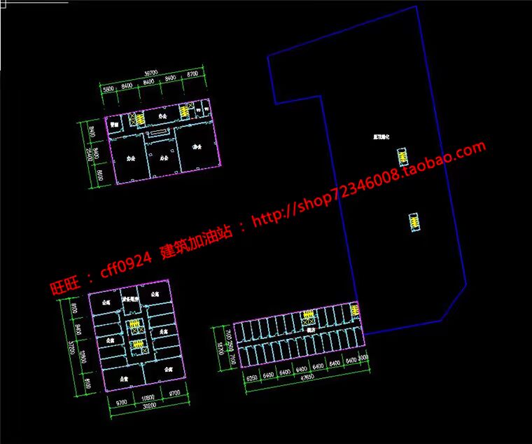 NO01202办公楼商业综合体商务酒店设计资源cad图纸彩平图-11