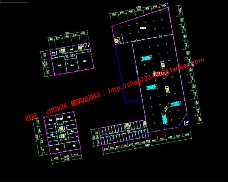 NO01202办公楼商业综合体商务酒店设计资源cad图纸彩平图-9