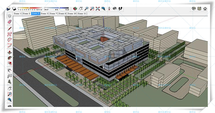 TU00831大学图书中心全套文本+cad施工图+su模型建筑设计-13