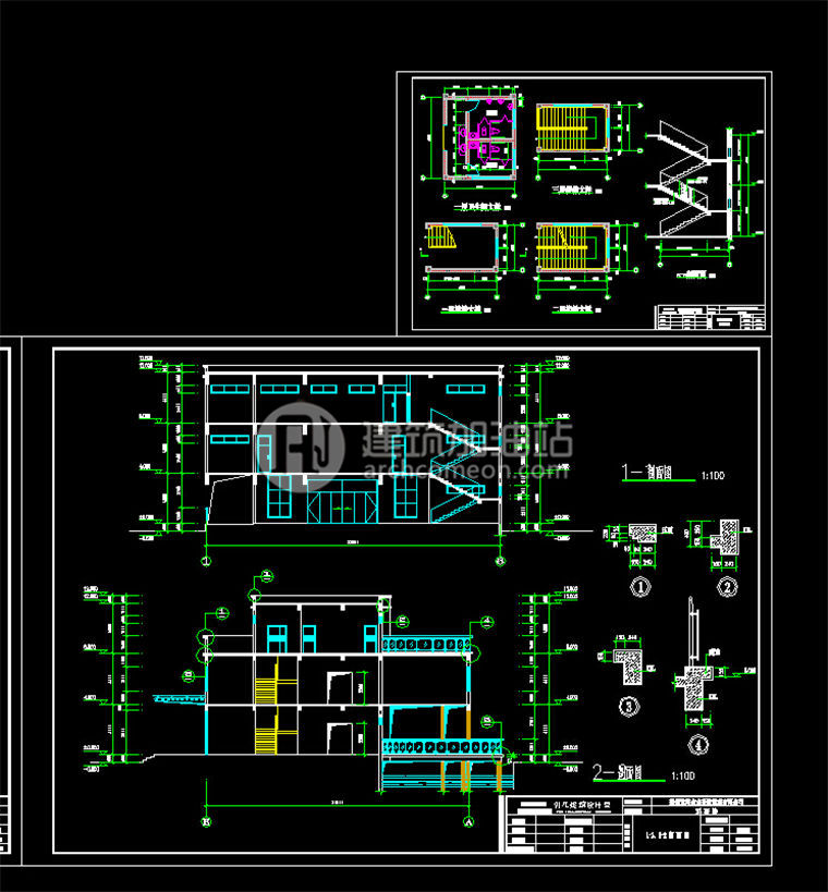 JZ114工业厂房建筑方案设计包含SU模型+cad图纸+效果图-12