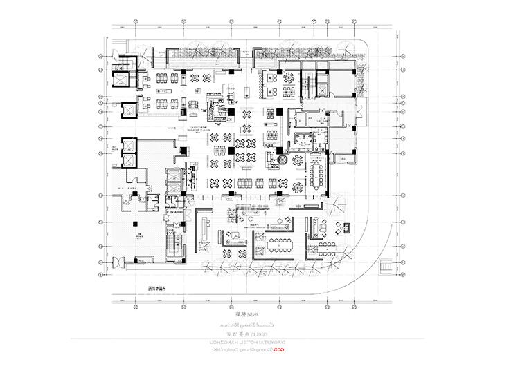 YH02229中式星级酒店 挑高大气公共大厅设计cad施工图效果图-6