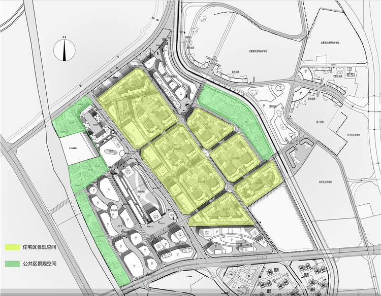 TU03141大型生活居住区规划建筑设计含cad总图+PSD总图分析-4