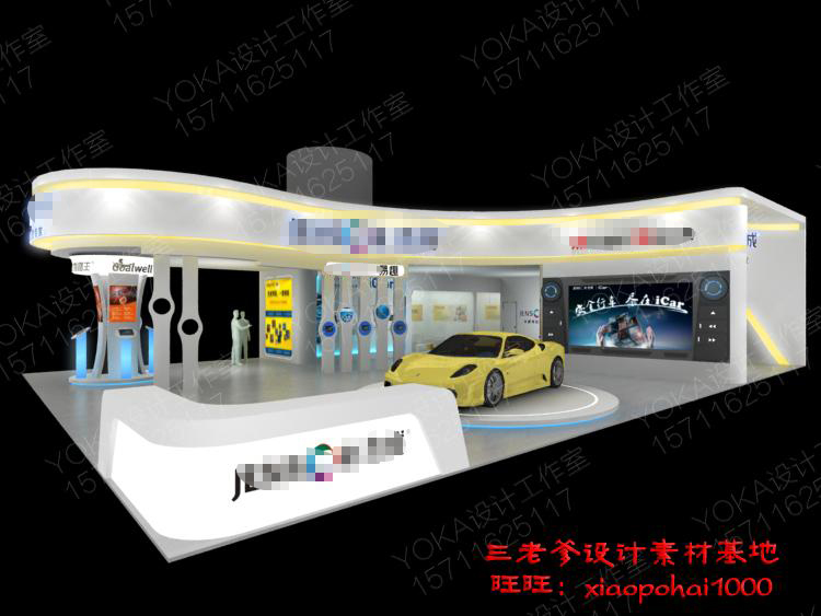 TU03018汽车展厅3d模型4S专卖店美容维修装修cad施工图效果图-25